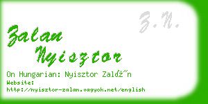 zalan nyisztor business card